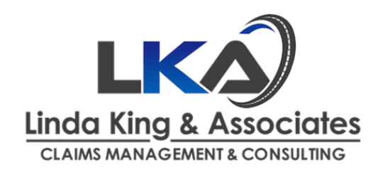 Logo that Reads Linda King and Associates claims managements and consulting.